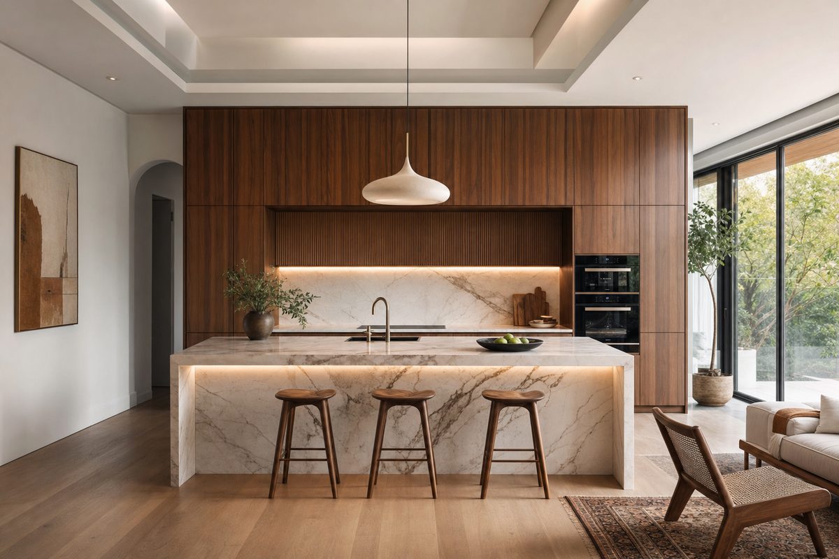 کابینت آشپزخانه مدرن اصفهان - Woodvex کابینت آشپزخانه مدرن چوبی در اصفهان